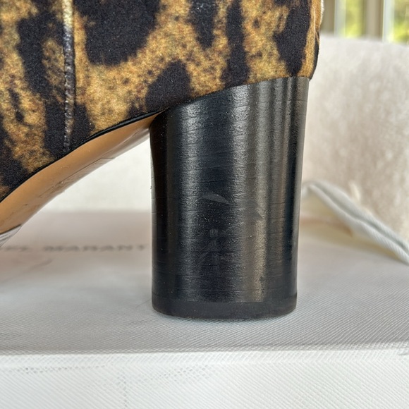 Isabel Marant Leopard Print Velvet Ankle Boots SZ 8 - Picture 6 of 13